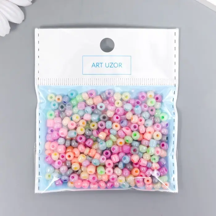 Бисер стекло 6/0 &laquo;Перламутр. Меланж. Зефирные цвета&raquo;, 30 г