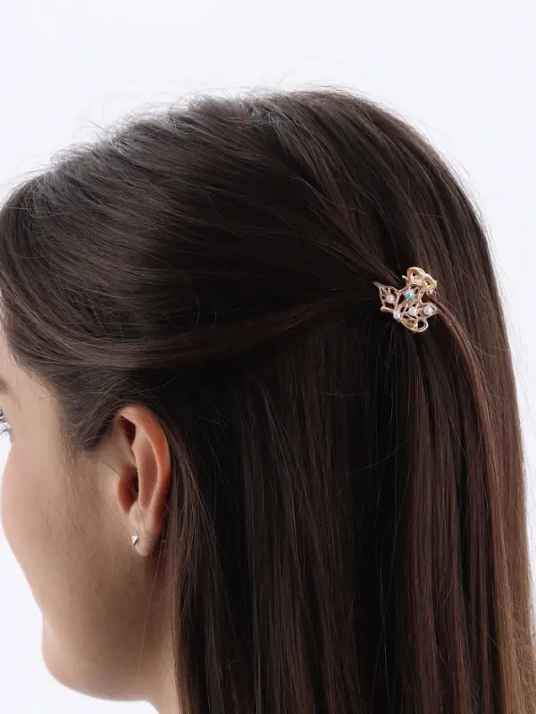 Крабик для волос &laquo;Адель&raquo;, бабочка, 2.5 см, золото