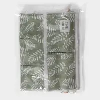 Органайзер подвесной с карманами Доляна Leaves, 7 отделения, 50&times;38 см, цвет зелёный