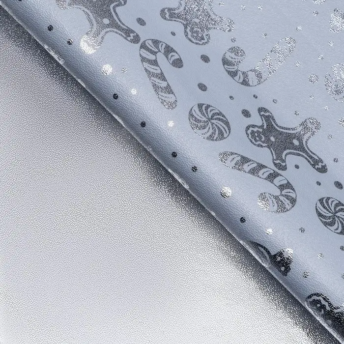 Плёнка упаковочная фольгированная &laquo;Сладости&raquo;, 70&times;50 см, белый