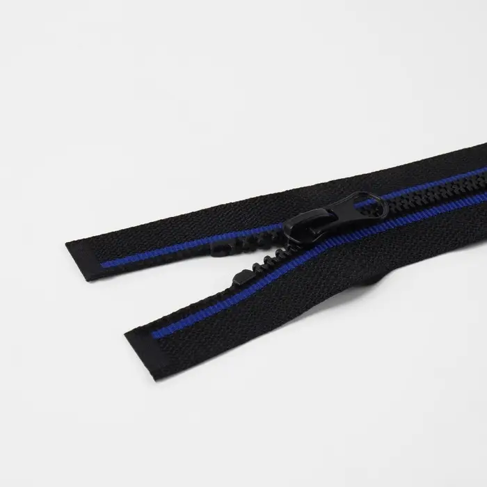 Молния &laquo;Трактор&raquo;, №5, разъёмная, замок автомат, 60 см, чёрная, синяя