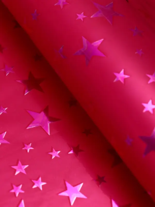 Пленка голография &laquo;Звёзды&raquo; розовый 70&times;100 см