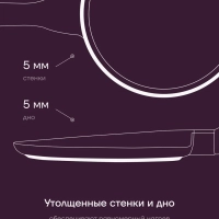 Сковорода блинная литая 22 см антипригарная ECO collection