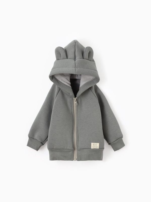 Костюм (толстовка и брюки) Крошка Я, BASIC LINE, рост 86-92 см, цвет серый