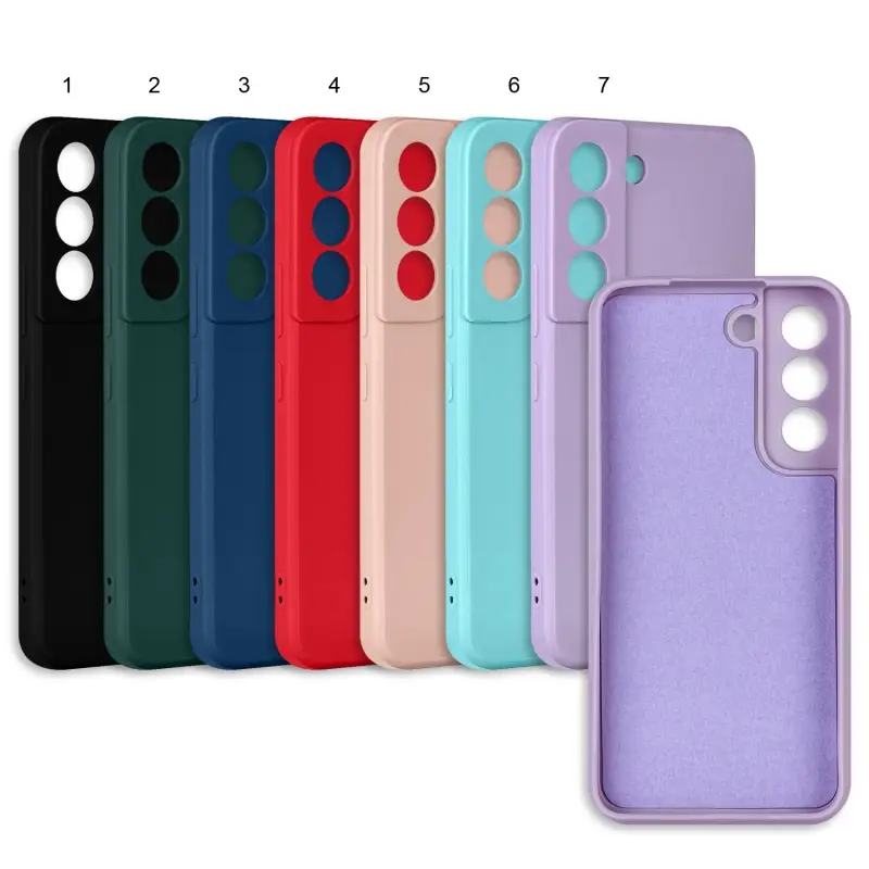 Чехол Samsung S22 цветной силикон