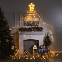 Светодиодная фигура &laquo;Комета&raquo; 3.5 м, пластик, 9 нитей, 220 В, свечение оранжевое