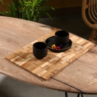 Коврик из тикового дерева, 40х30х0,7 см