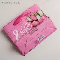 Пакет подарочный ламинированный горизонтальный, упаковка, &laquo;Женский день&raquo;, S 15 х 12 х 5,5 см