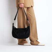 Сумка-багет "Саломея" на молнии, цвет чёрный Сумка-багет "Саломея" на молнии, цвет чёрный