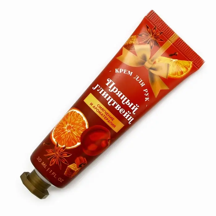 Крем для рук новогодний, 30 мл, аромат пряного глинтвейна, Чистое счастье