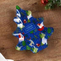 Тарелка в форме ёлки новогодняя Дорого внимание &laquo;С Новым годом&raquo;, 19,5 х 16,5 см, стекло