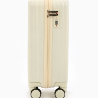 Чемодан 20", PС, 34*22*56, отд на молнии, код замок, 4 колеса, белый