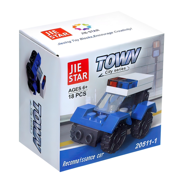 Конструктор &laquo;Патрульная машинка&raquo;, 18 деталей