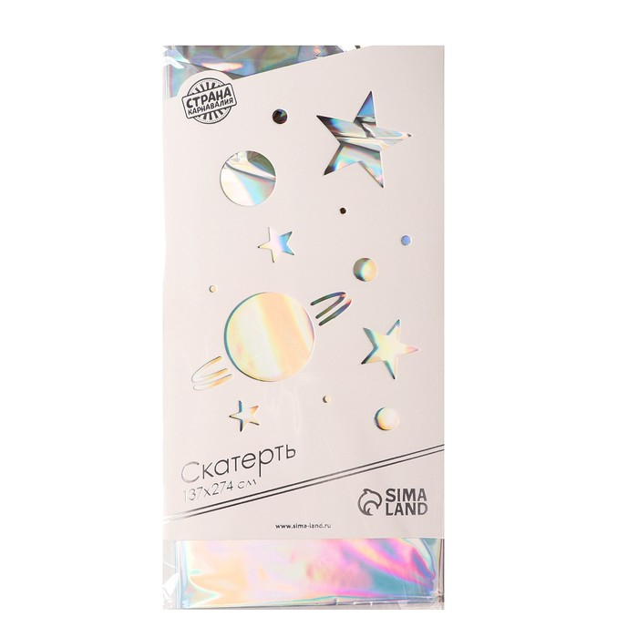 Скатерть одноразовая &laquo;Голография&raquo;, 137х180 см