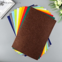 Фетр "BLITZ" 1 мм, мягкий 20х30 см &plusmn; 2 см (набор 10 шт) ассорти