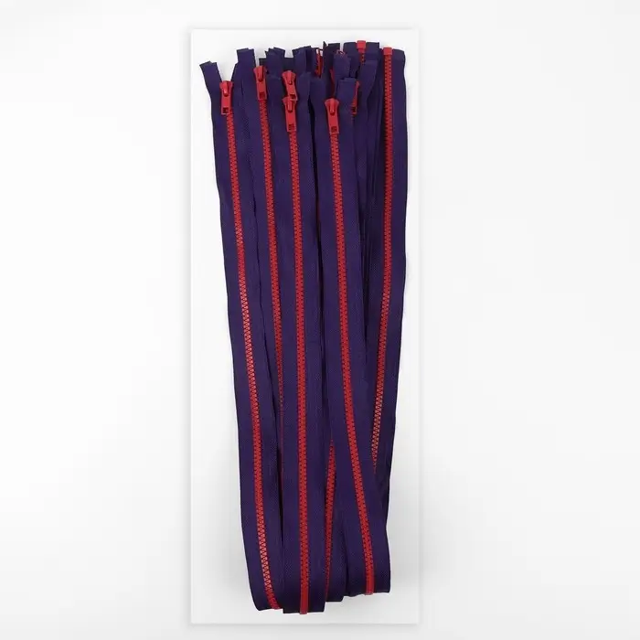 Молния &laquo;Трактор&raquo;, №5, разъёмная, замок автомат, 90 см, синяя, красная