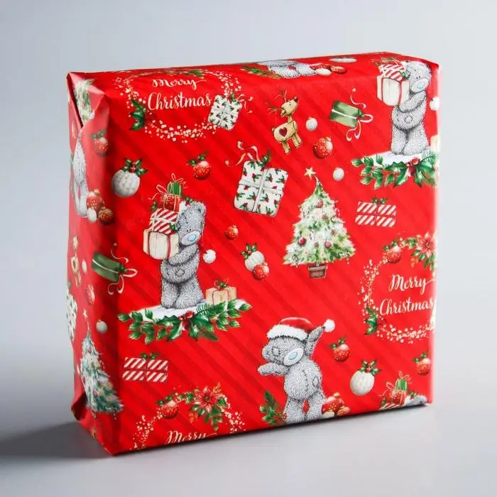 Бумага упаковочная глянцевая &laquo;Весёлого Рождества!&raquo;, Me To You, 70 х 100 см