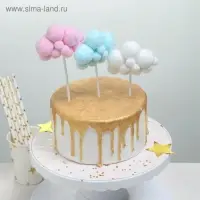 Топпер для торта &laquo;Облачко&raquo;, 17&times;9 см, цвет МИКС