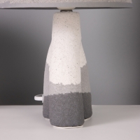 Лампа настольная "Риф" 1х40Вт Е27 серый/белый 20х20х32см