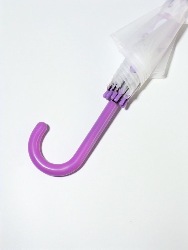 Зонт-трость п/авт R45/54 8сп ПВХ зонтики ручка-крюк МИКС