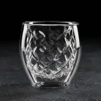 Стакан с двойными стенками Magistro &laquo;Дуо&raquo;, Ананас, 250 мл, 8,5&times;8,5&times;9 см