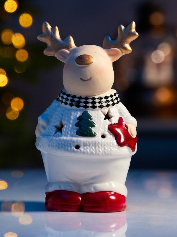 Светодиодная фигура Светодиодная фигура "Олененок в свитере" 13.8х6х7, 1 LED, LR44x3(в компл.), Т/БЕЛЫЙ