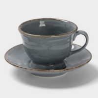 Чайная пара Magistro "Alpine Frost" 245 мл 15,5х10,5х9 (блюдце, чашка) цвет синий