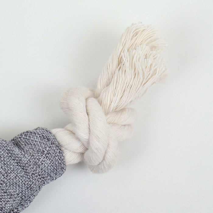 Игрушка текстильная с канатом Игрушка текстильная с канатом "Енот" с пищалкой, шуршащая, 26 х 28 см