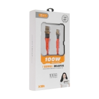 Кабель BYZ X96, Type-C - USB, 100 Вт, 6 А, 1 м, PD, силикон, оранжевый Кабель BYZ X96, Type-C - USB, 100 Вт, 6 А, 1 м, PD, силикон, оранжевый