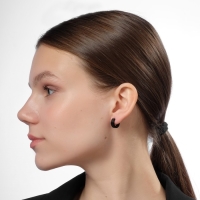 Серьги-кольца &laquo;Нео&raquo;, d=1,4 см, цвет чёрный