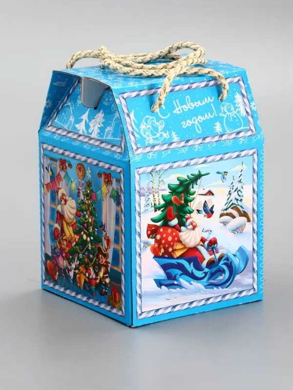 Подарочная новогодняя коробка &laquo;Снегоход&raquo;, Чемоданчик малый, 18&times;18&times;14 см