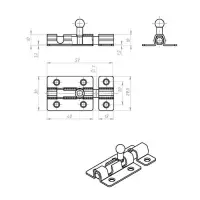 Задвижка накладная ЗТ-4, покрытие цинк