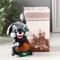 Фигура "Зайчонок с грибком" 12х8х7 см