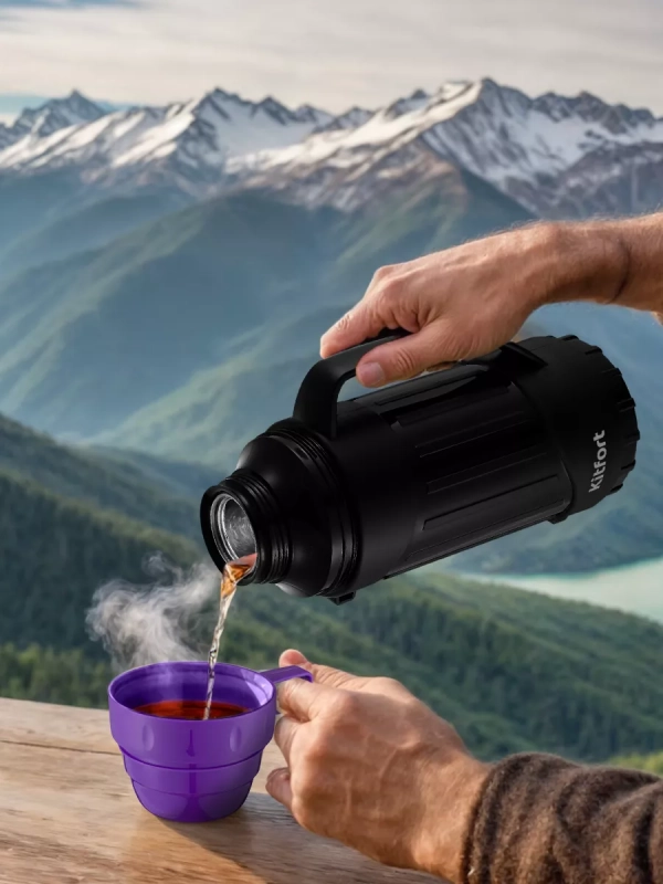 Термос для чая и кофе КТ-1233 - 1 л