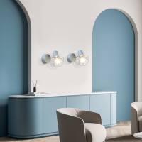 Бра с переключателем на проводе "Виола" Е14 40Вт синий 13х10х18см