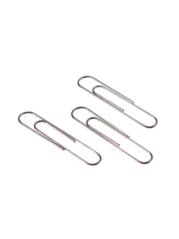 Скрепки 50мм оцинкованные в картонной коробке 50 штук, гофрированные