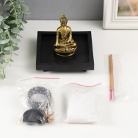 Сад камней Дзен "Будда" песок+камни+подсвечник+подставка 3х12,5х12,5 см Сад камней Дзен "Будда" песок+камни+подсвечник+подставка 3х12,5х12,5 см