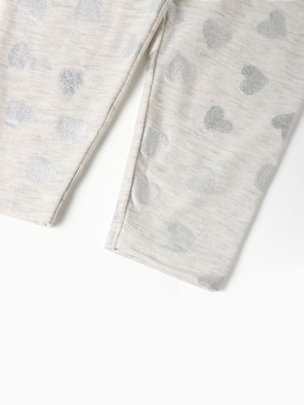 Леггинсы (лосины) детские KAFTAN "Сердце" р. 34 (122-128 см), серый