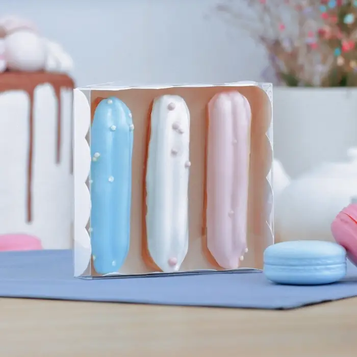 Коробка для печенья, белая, 12&times;12&times;3 см