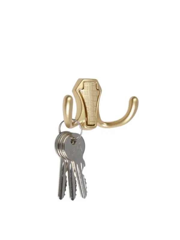 Крючок мебельный CAPPIO HIDDEN, двухрожковый, цвет матовое золото, 2 шт.