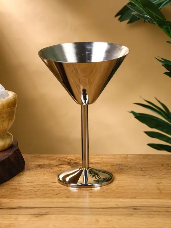 Бокал для мартини "Серебро" нержавеющая сталь 11х11х17,5 см
