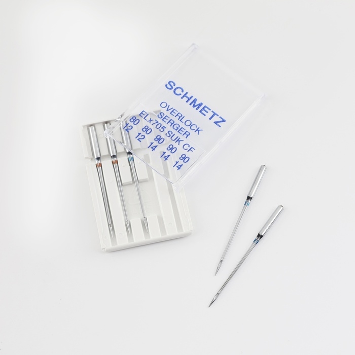 Иглы для плоскошовных и оверлок машин, для джерси, №80/90, 5 шт