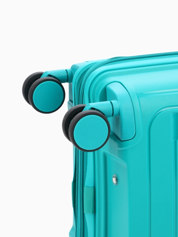 Чемодан 20", PP, 38*22*56, отд на молнии, код замок, 4 колеса, зеленый