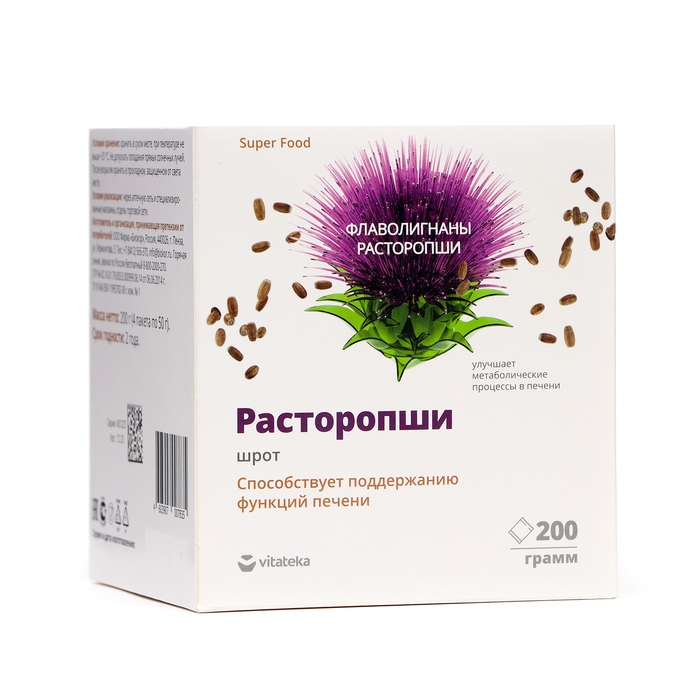 Шрот расторопши Шрот расторопши "Биокор" для печени, 200 г