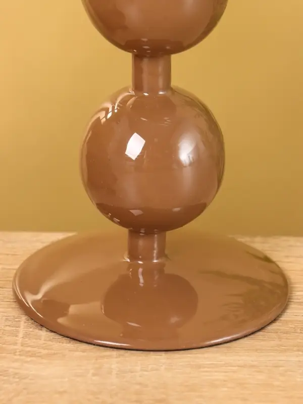 Подсвечник на 1 свечу "Бисквит" с 3 сферами 10х10х25 см