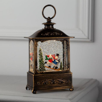 Светодиодная фигура &laquo;Снеговики на лыжах&raquo; 14.5 &times; 22 &times; 8 см, пластик, батарейки ААх3 (не в комплекте), USB, свечение тёплое белое