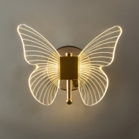 Бра "Бабочка" LED 12Вт 3000К золото 23х17,5х11см