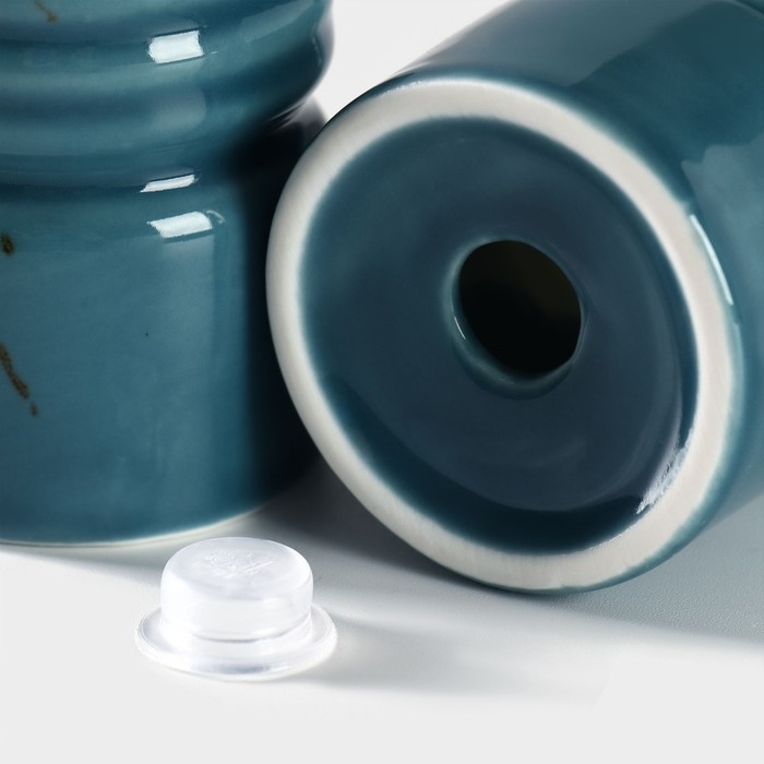 Набор для специй 2 пред Magistro "Церера" солонка, перечница, цвет голубой