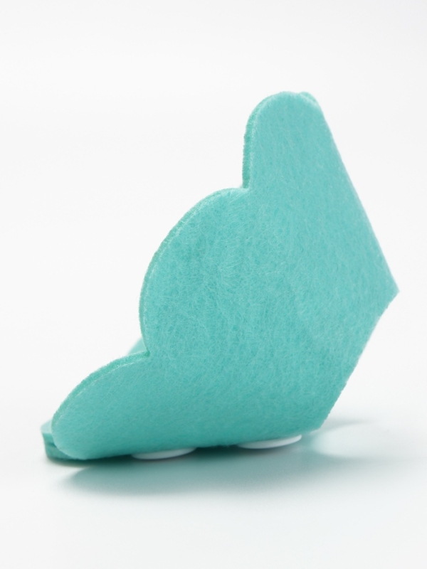 Ветеринарный воротник из фетра "Ромашка", размер XS, бирюзовый