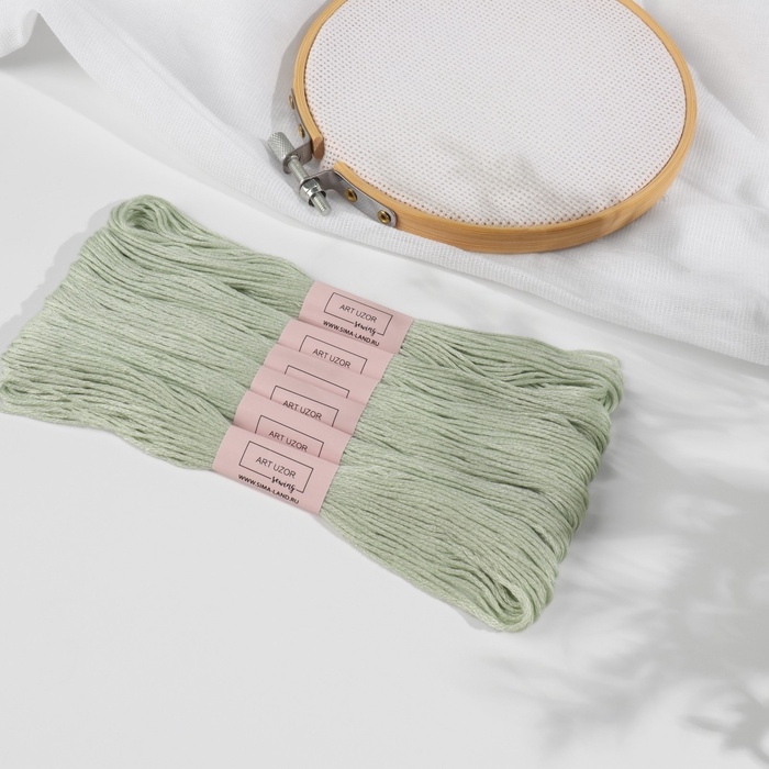 Набор ниток мулине №3064, 8 ± 1 м, 6 шт, цвет зеленовато-серый Набор ниток мулине №3064, 8 ± 1 м, 6 шт, цвет зеленовато-серый